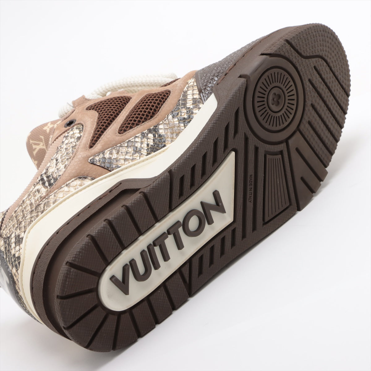 Louis Vuitton LV Skate Line 23 Years Pyson x Suede Trainers 8 1/2 Men Brown GO0233 Monogram Mini