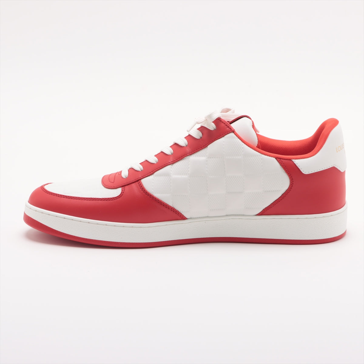 Louis Vuitton Rivoli Line 23 Years PVC  Leather Trainers 9 Men Red × White MS0233 Damier