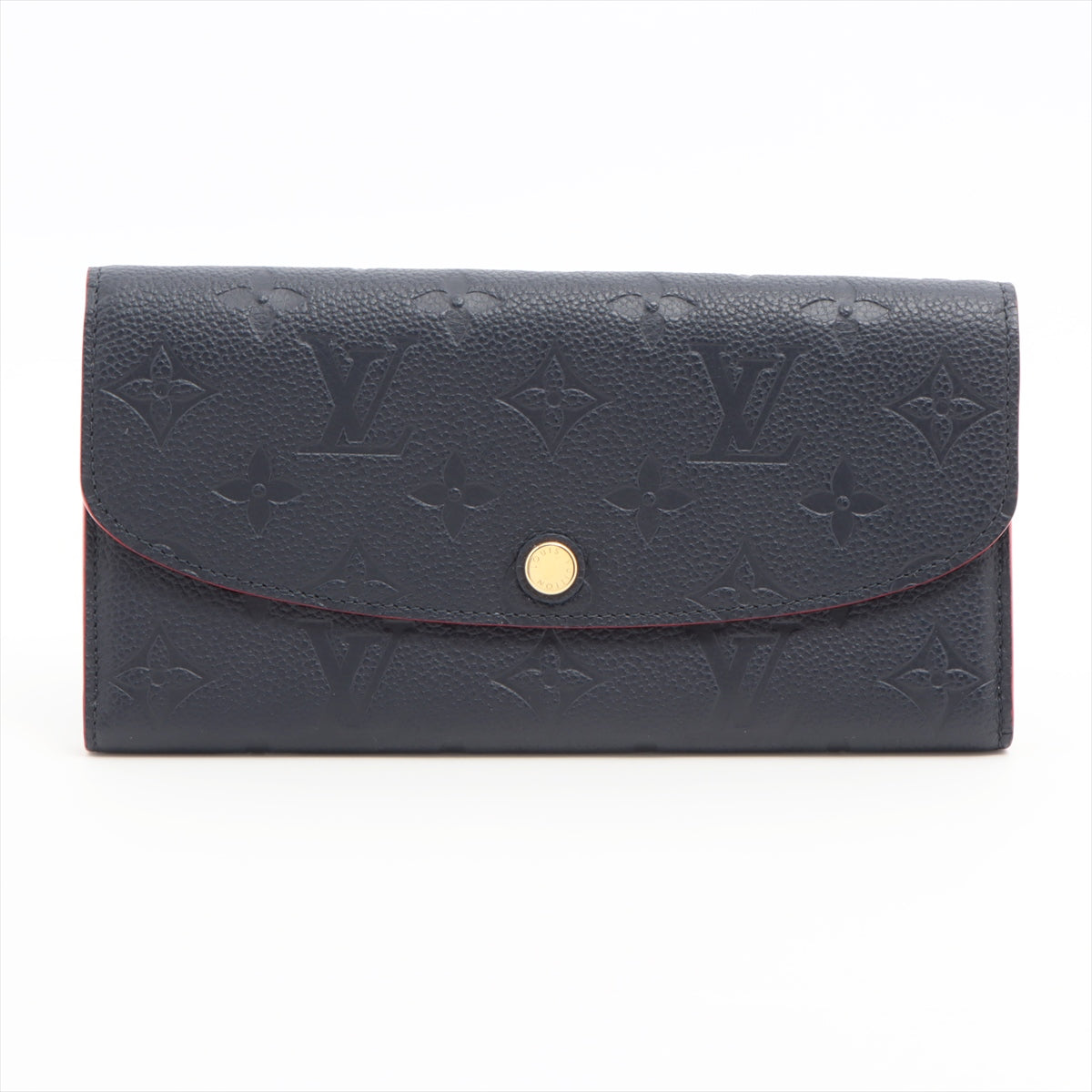 Louis Vuitton Monogram Emplant Portfolio Emily M69417 Marine Rouge Long  Reaction Wallet