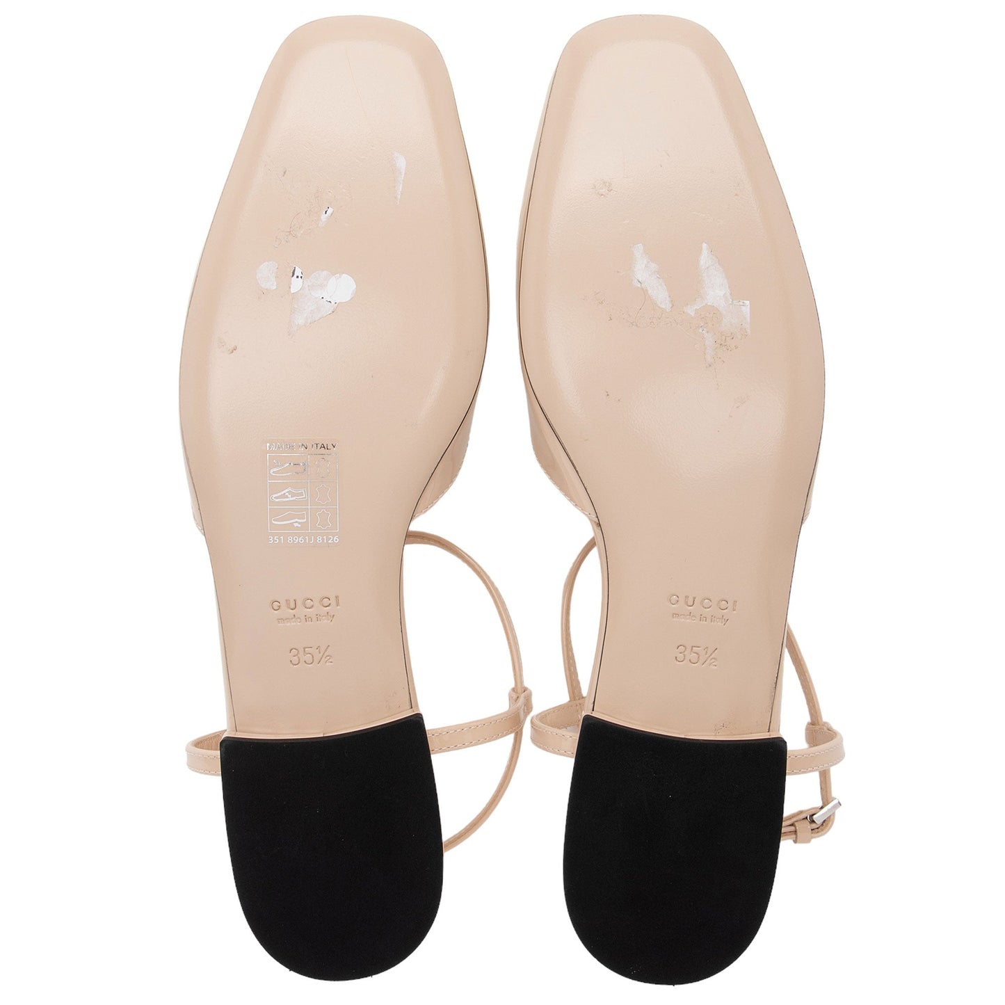 Gucci Patent Leather Double G T-Strap Flats