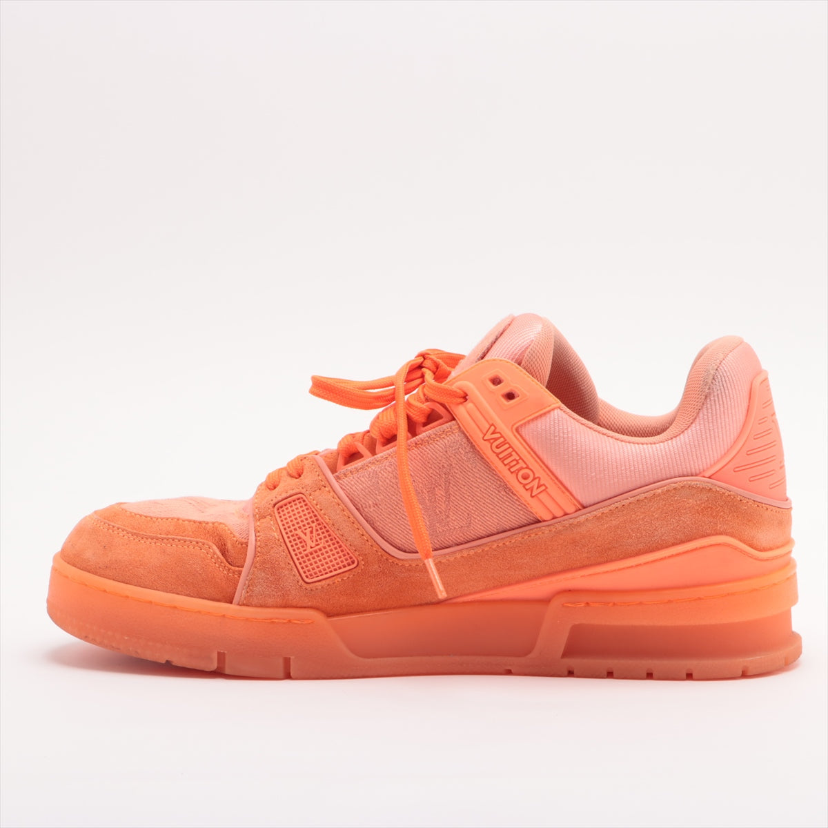 Louis Vuitton LV Trainer Line 20 Years Suede x Canvas Trainers 6 Men Orange GO1210 Monogram