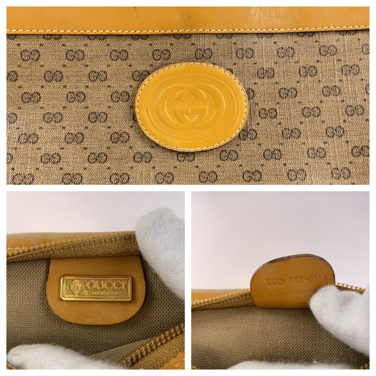 Luxury Gucci Trending 2025 Vintage GG Supreme Canvas/Leather Tote Shoulder Bag