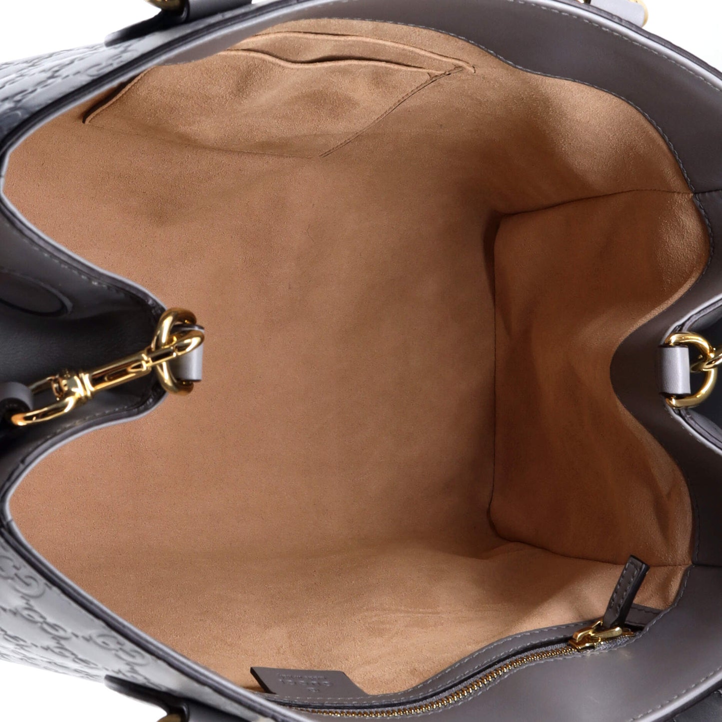 Soft Signature Convertible Top Handle Bag Guccissima Leather Large