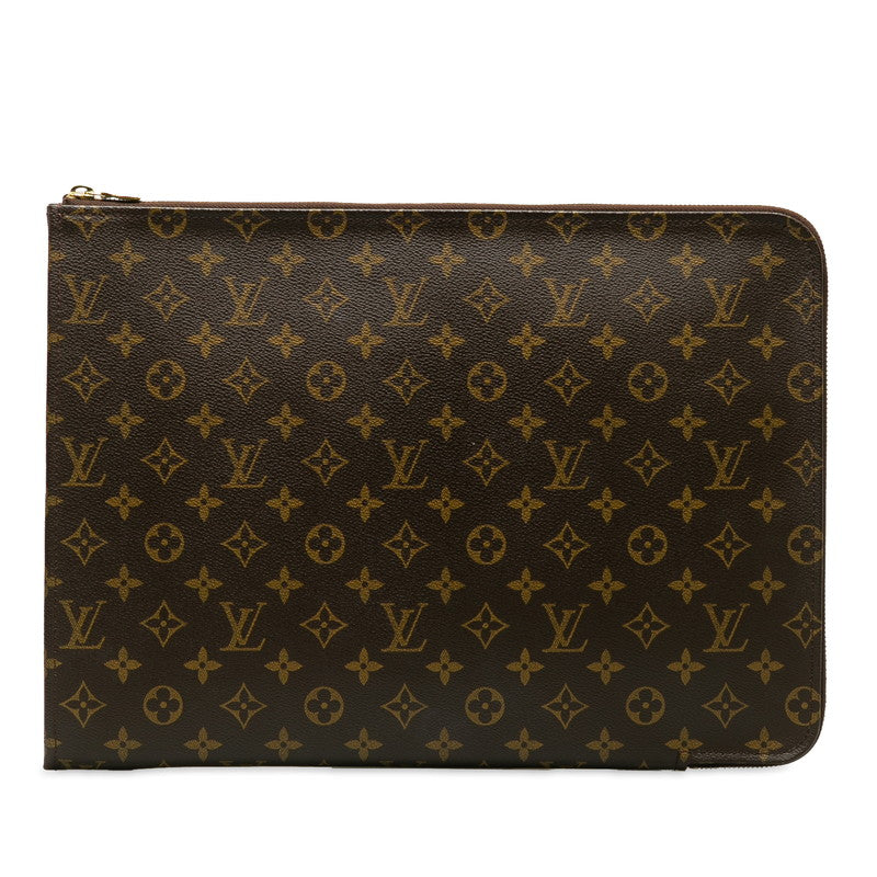 Louis Vuitton Monogram Posh Documentary Second Bag Paper Case M53456 Brown PVC Leather  Louis Vuitton