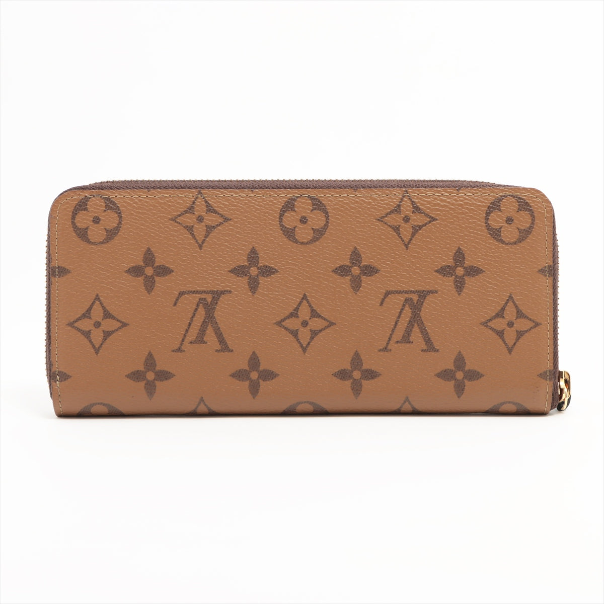 Louis Vuitton Monogram Reversee Portfolio Clemence M82336 Black X Brown Round  Wallet