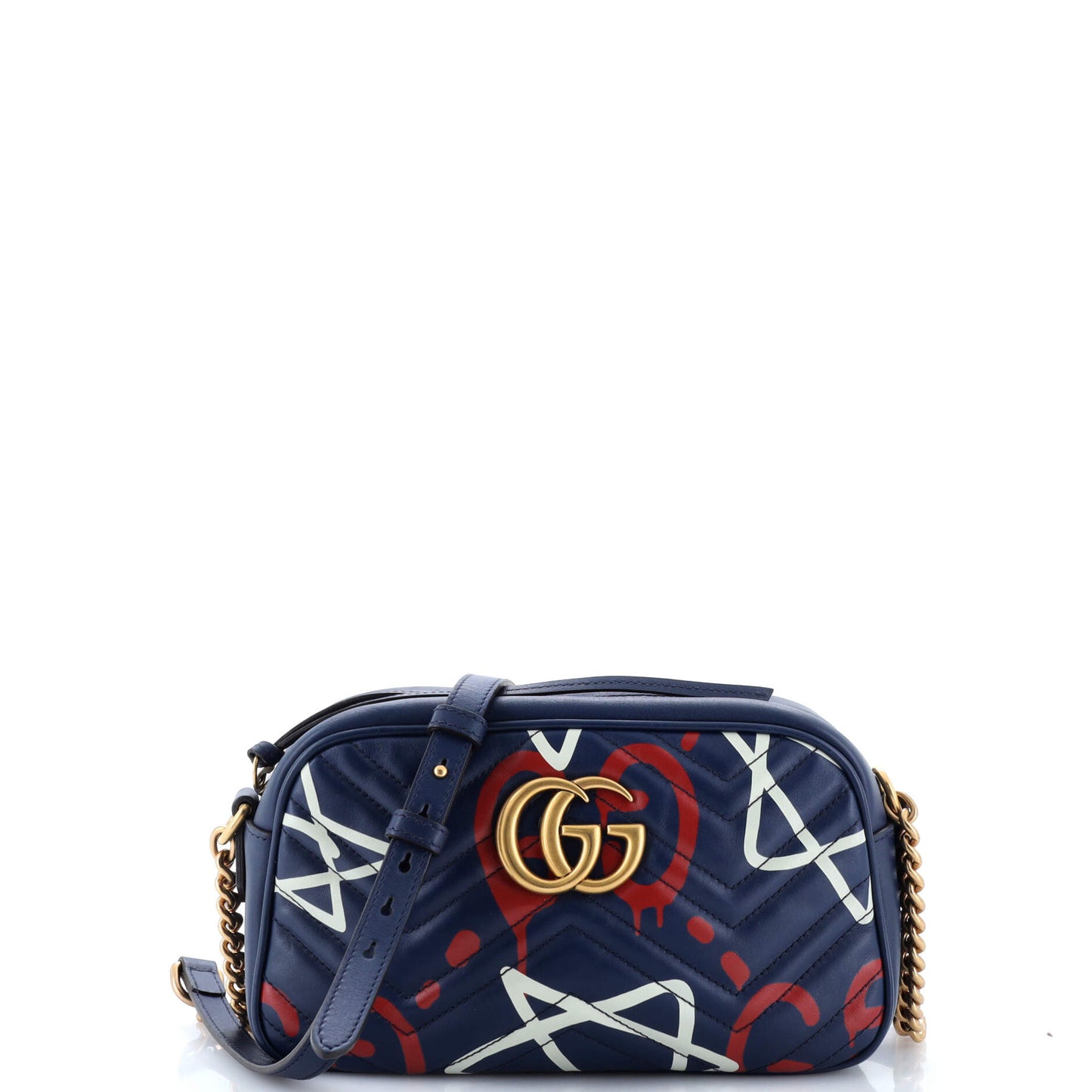 GG Marmont Shoulder Bag GucciGhost Matelasse Leather Small
