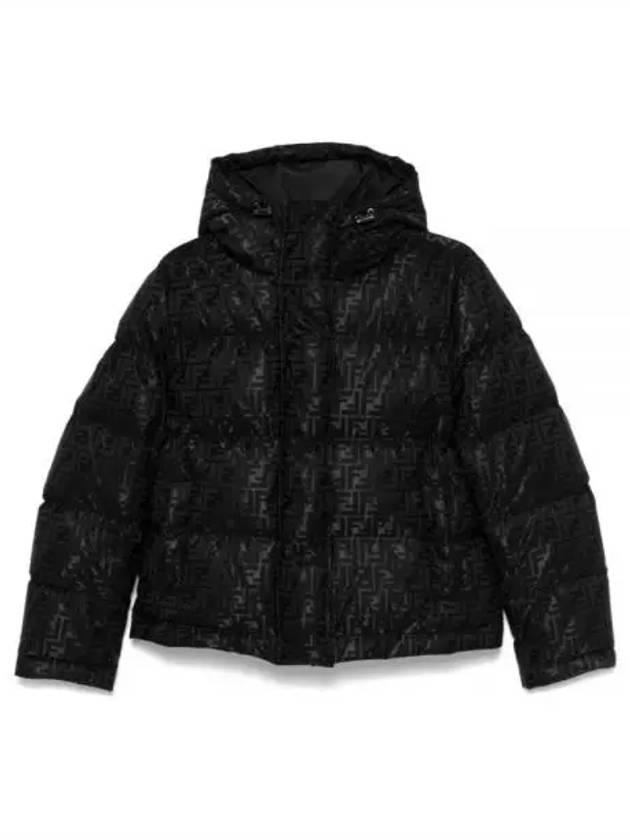 Luxury Fendi Monogram Technical Fabric Down Padding Black