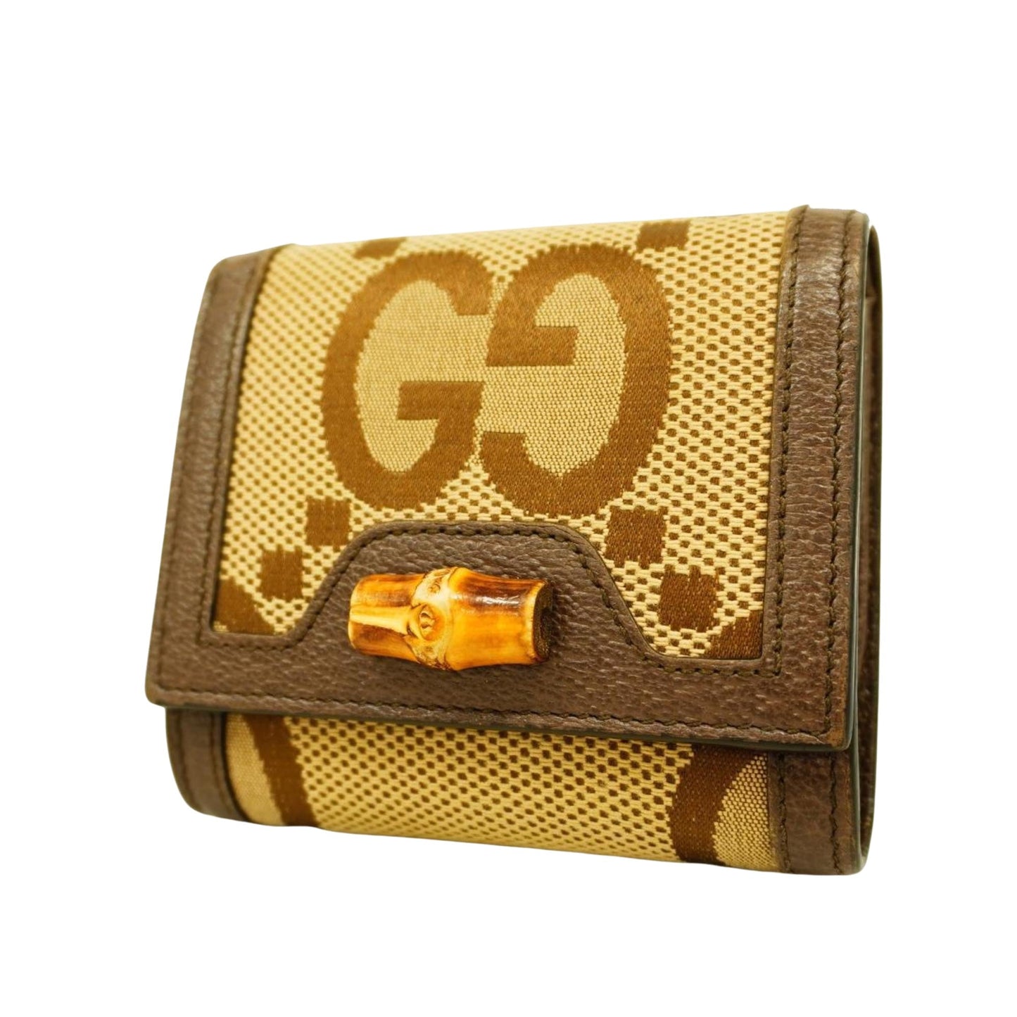 Luxury Gucci Trending 2025 Bamboo  Canvas Wallet  ()