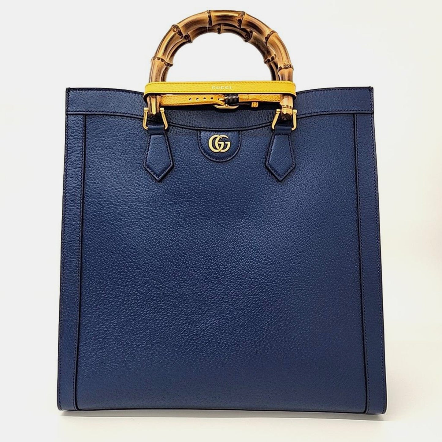 Luxury Gucci Trending 2025 Blue Leather Large Diana Tote Bag