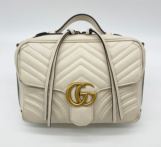 Luxury Gucci Trending 2025 GG Marmont Matelasse Top Handle Flap Bag