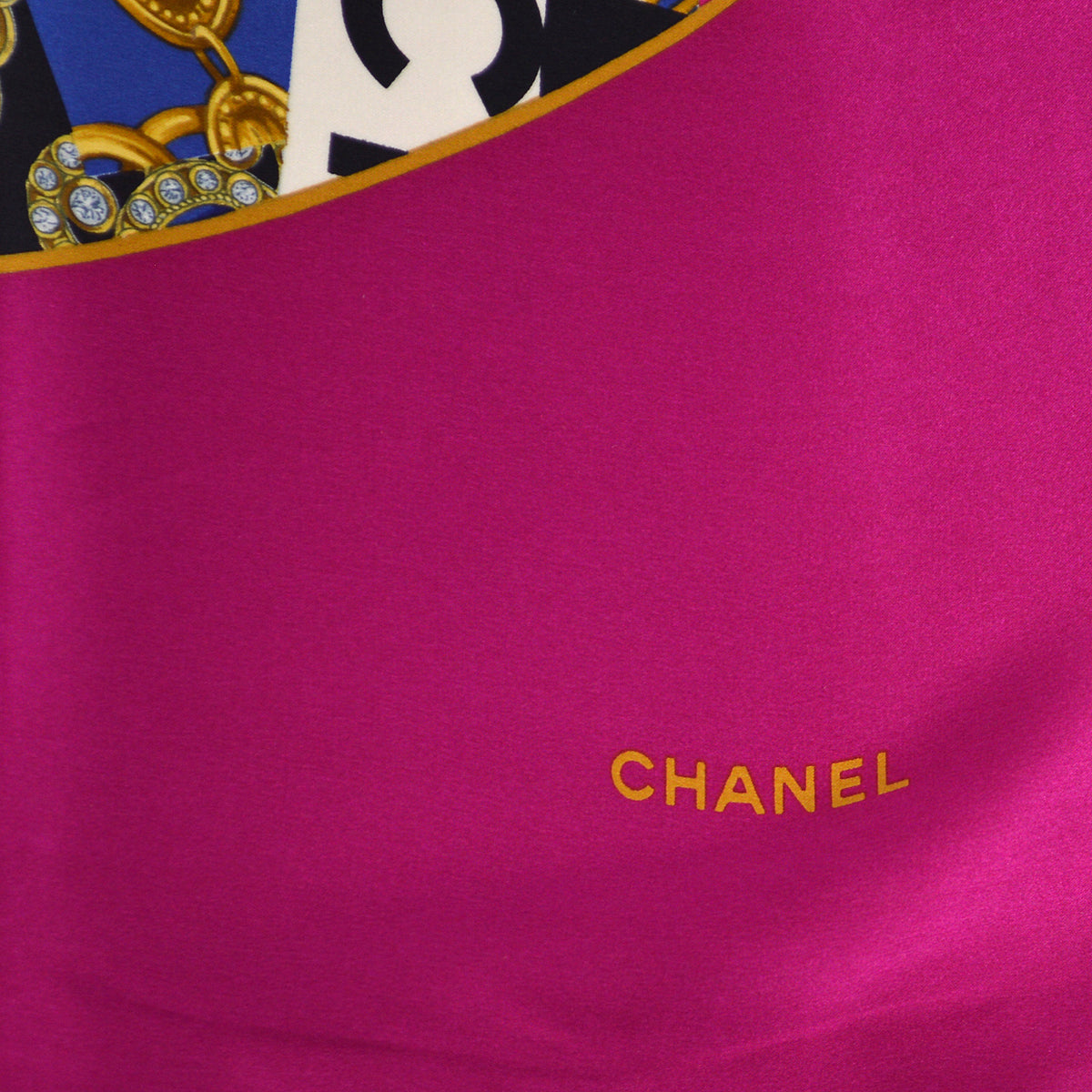 Luxury Chanel Scarf Purple Small New