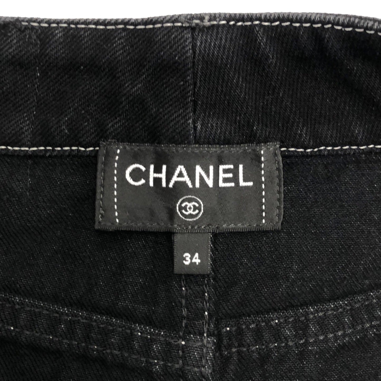 Chanel Denim Clothes Bottoms Cotton  Black P74475V67295