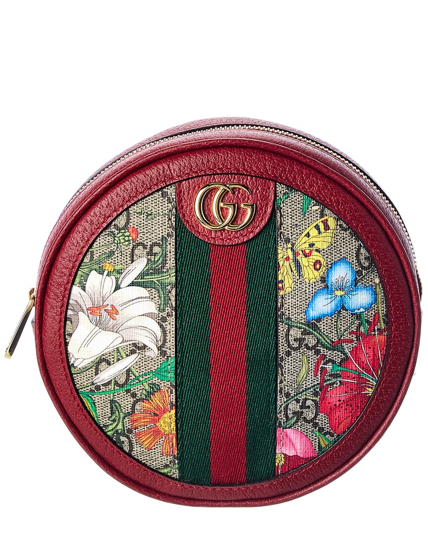 Luxury Gucci Trending 2025 Ophidia Mini Flora GG Supreme Canvas & Leather Backpack