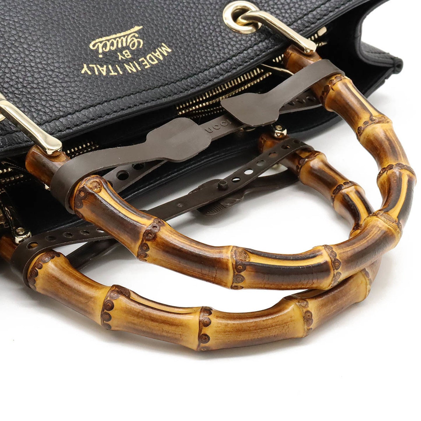 Luxury Gucci Trending 2025 Bamboo  Leather Tote Bag ()
