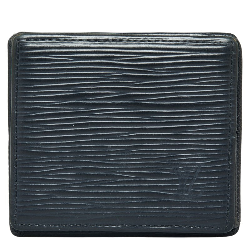 Louis Vuitton Epi Portmoney Boat Coin Case M63692 Noneir Black Leather  Louis Vuitton