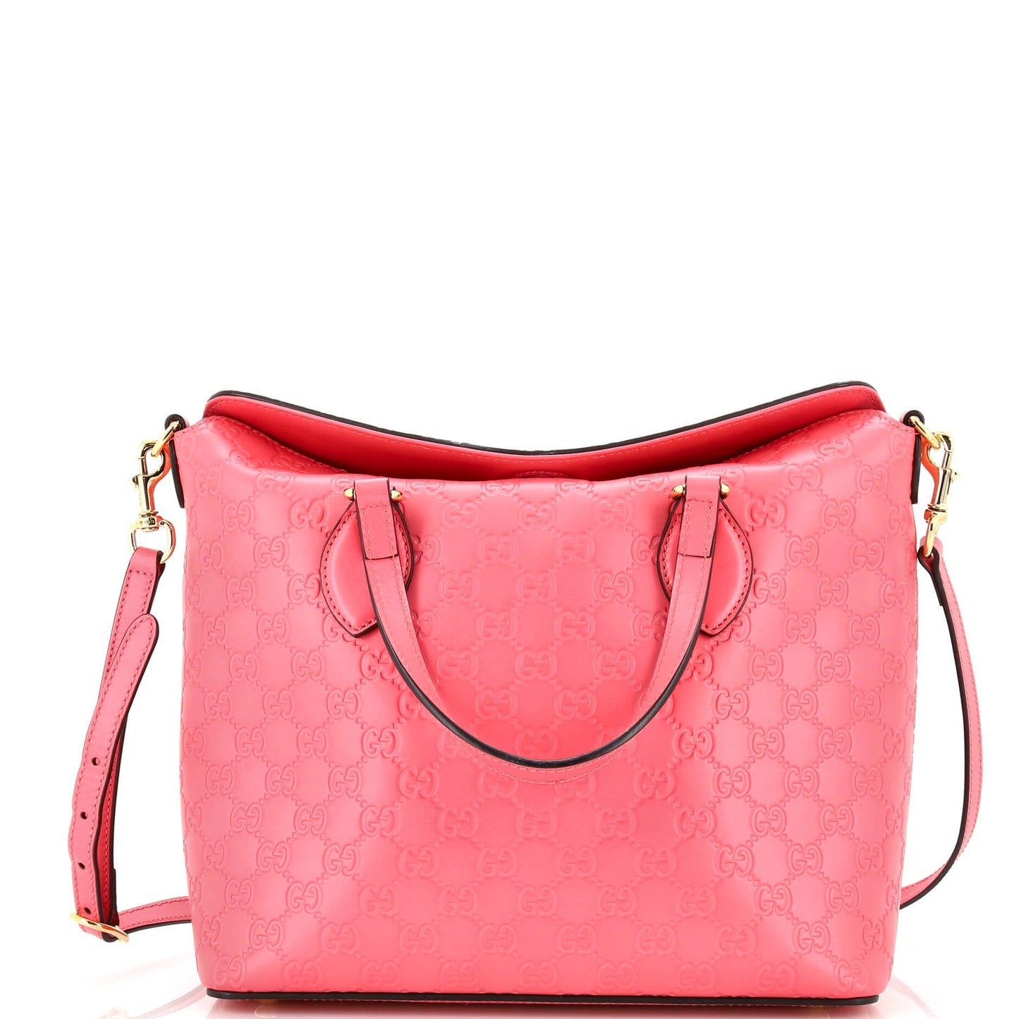 Signature Fold Over Tote Guccissima Leather Medium