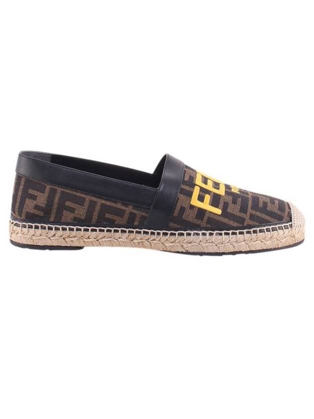 Luxury Fendi FF Monogram Print Espadrilles Brown