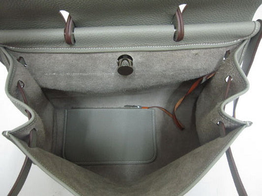 Luxury Hermes Herbag H1090L 2way Grey