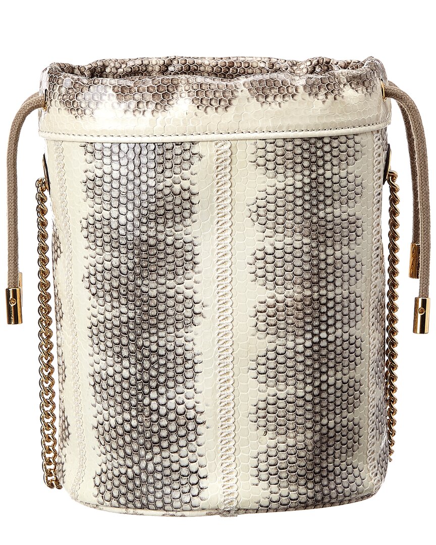 Gucci Zumi Mini Snakeskin Bucket Bag