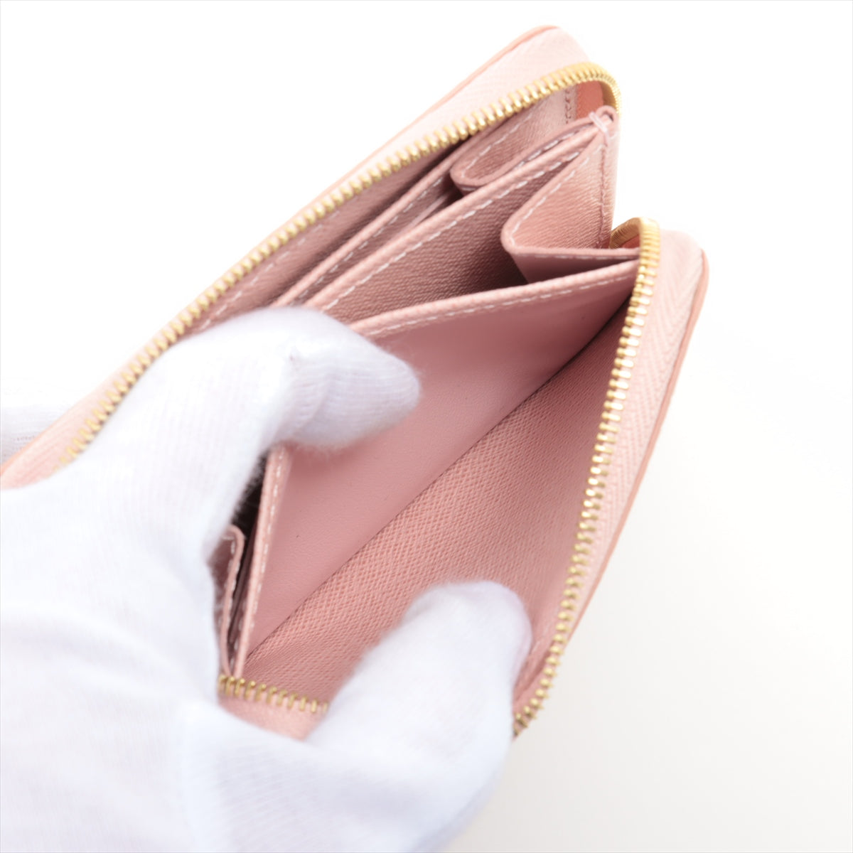 Louis Vuitton Damier Azur Zippyr Coin Pass N60229 Rose Barreline Coin Case  Reaction