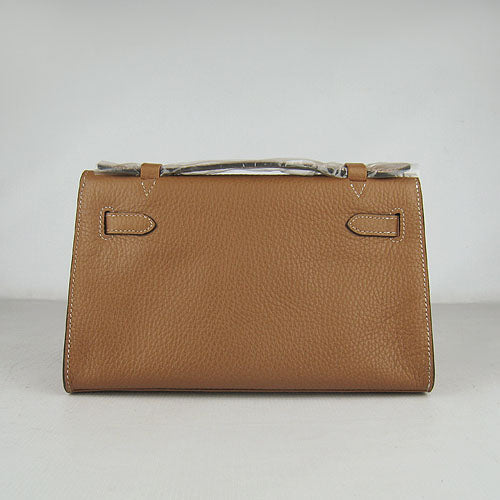 Luxury Hermes Kelly 22cm handbag H008 light coffee