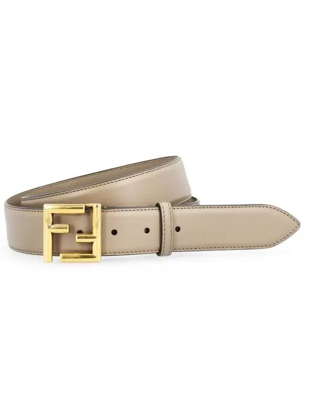 Luxury Fendi FF Buckle Leather Belt Brown