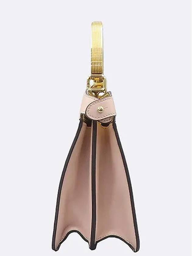 Luxury Fendi 8BN323 Pink color Peekaboo I SEE U IC gold handle tote bag