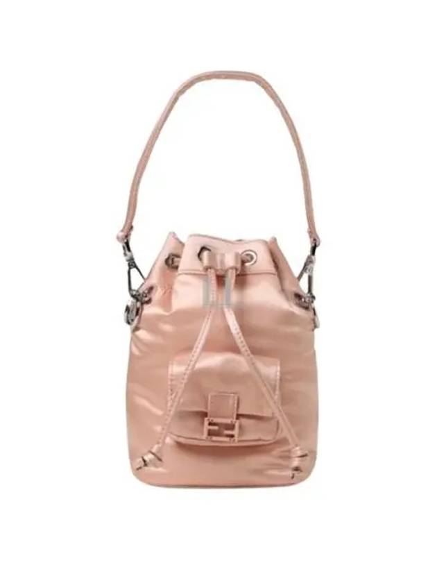 Luxury Fendi Mon Tresor Small Nylon Bucket Bag Pink