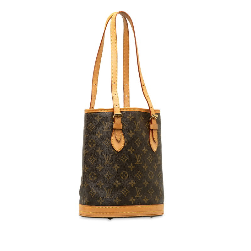 Louis Vuitton Monogram Potch Bucket PM Torch Bag M42238 Brown PVC Leather  Louis Vuitton