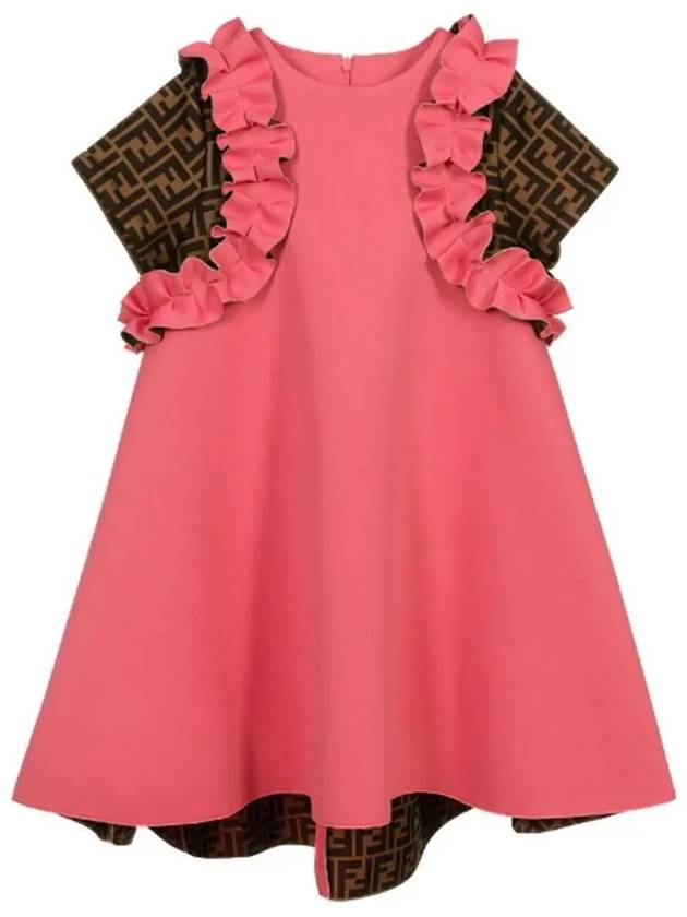 Luxury Fendi Kids Women s Ruffle One Piece JFB409 A8LG F18B2