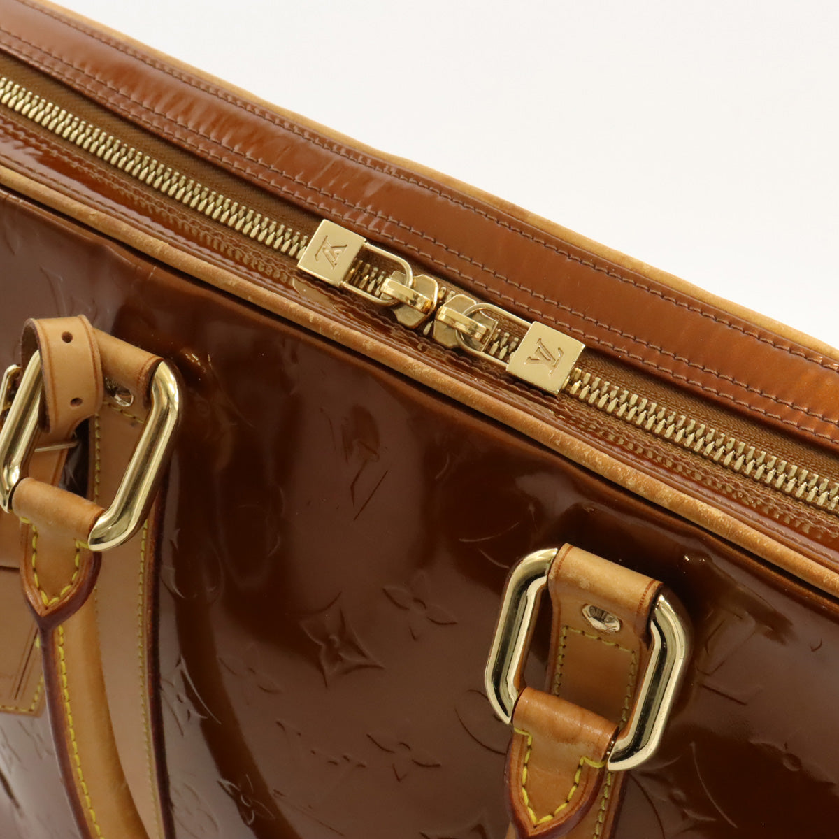 LOUIS VUITTON Louis Vuitton Monogram Vernis Vandam Business Bag Paper Bag Briefcase Emmeline Bronze M91125