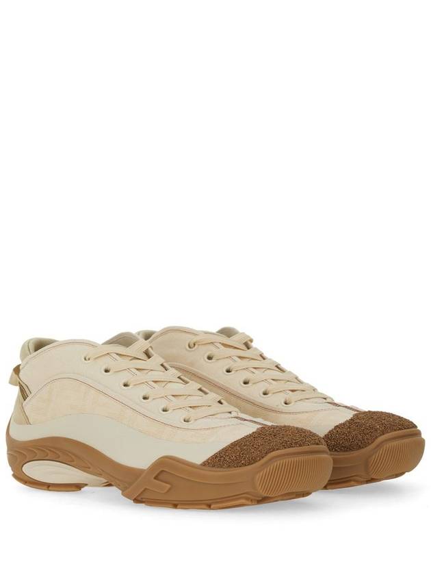 Luxury Fendi Lab Low-Top Sneakers Beige