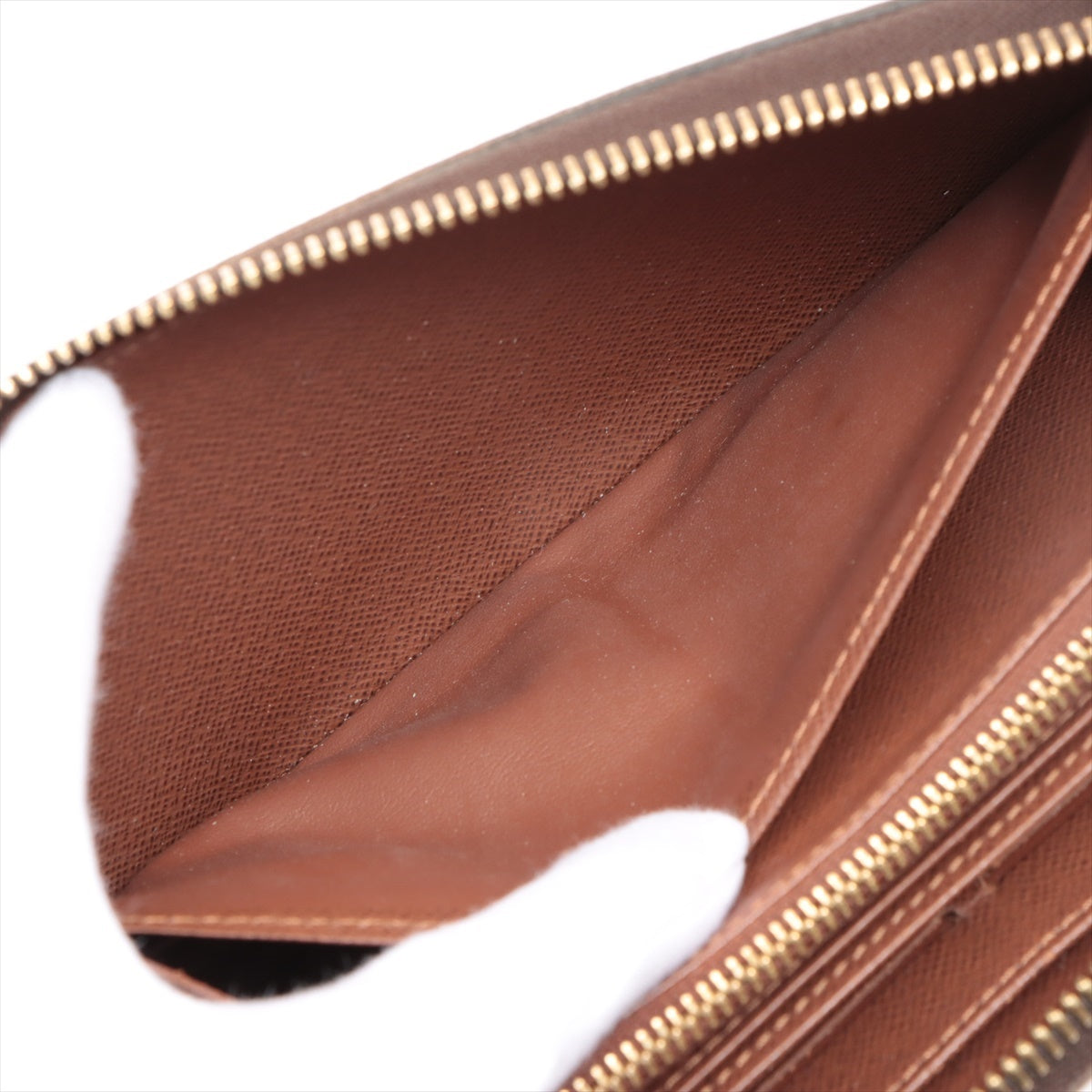 Louis Vuitton Monogram  Wallet M60017 Brown Round Zip Wallet