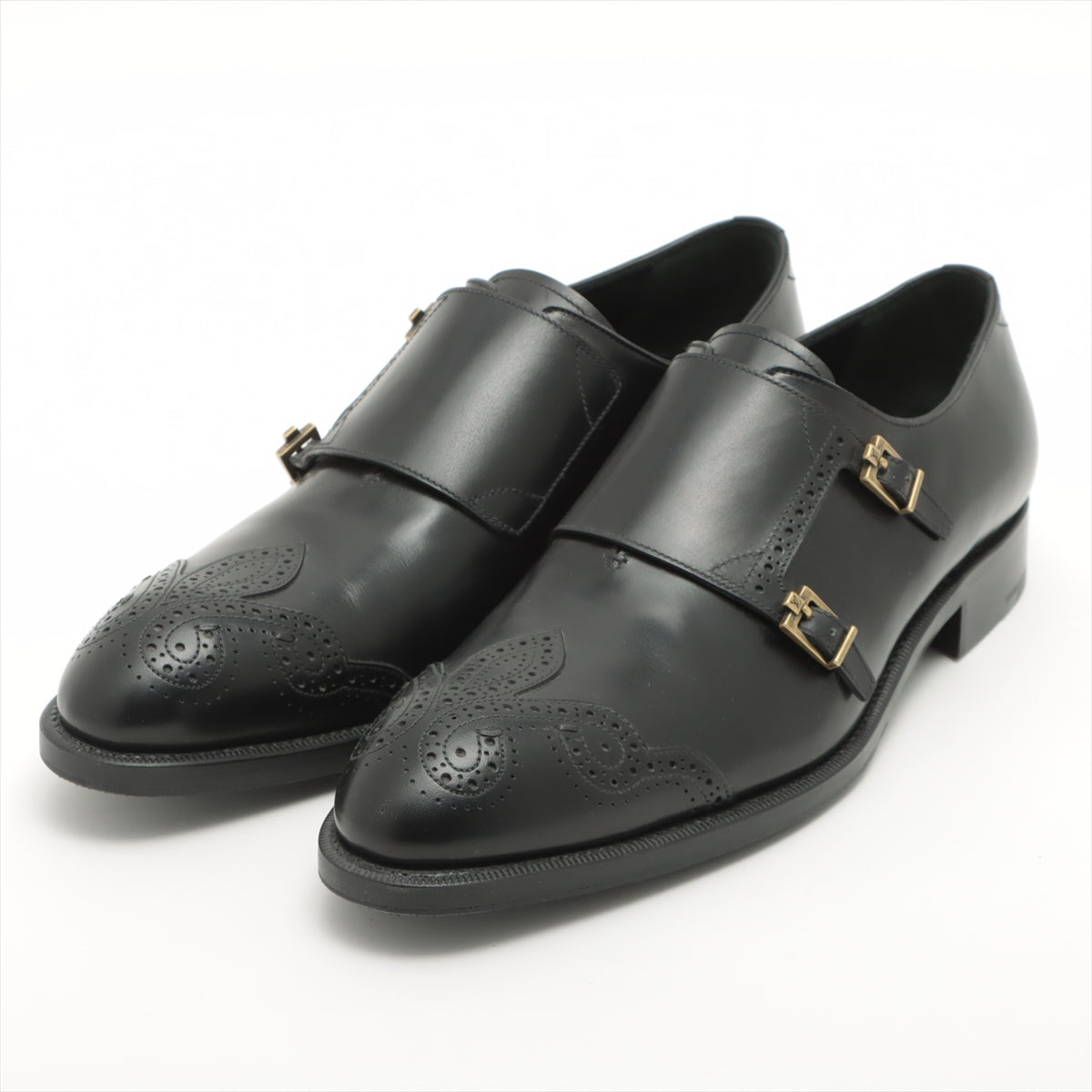 Louis Vuitton 06  Leather Shoes 8.5 Black NI0036