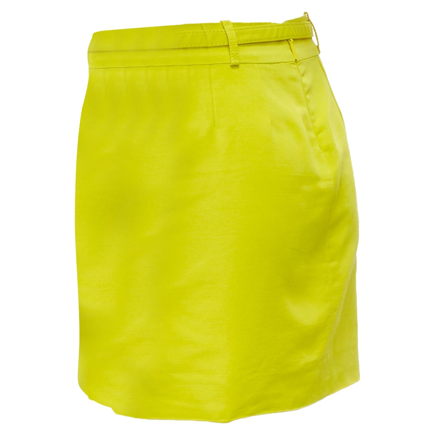 Gucci skinny belt darted slant pockets mini skirt