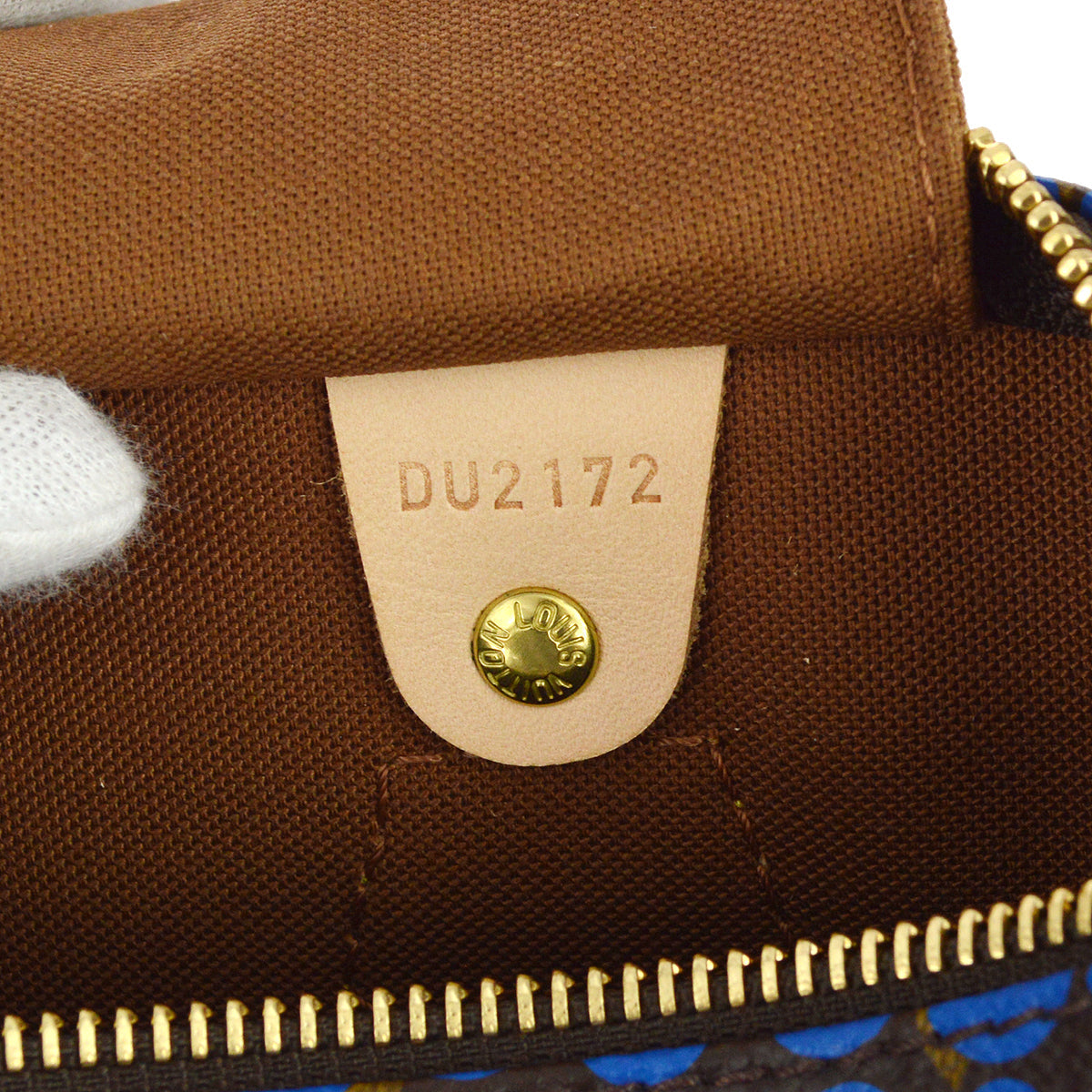 Louis Vuitton 2012 Blue Pumpkin Dot Speedy 30 M40691