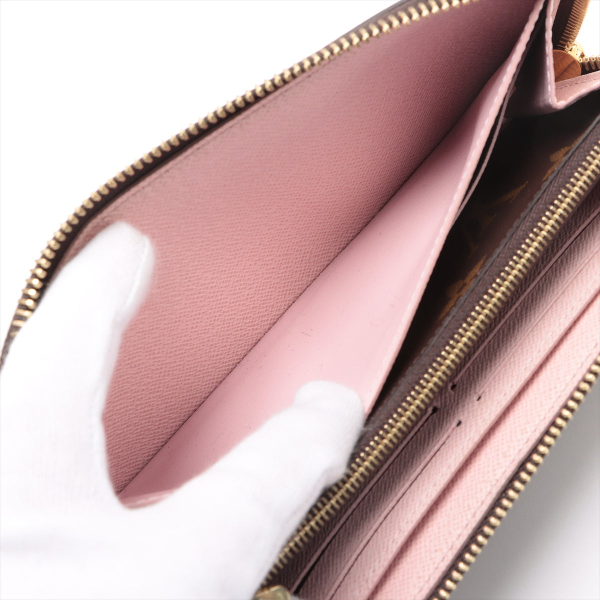 Louis Vuitton Monogram Portfolio Clemence M61298 Rose Valerie Round  Wallet