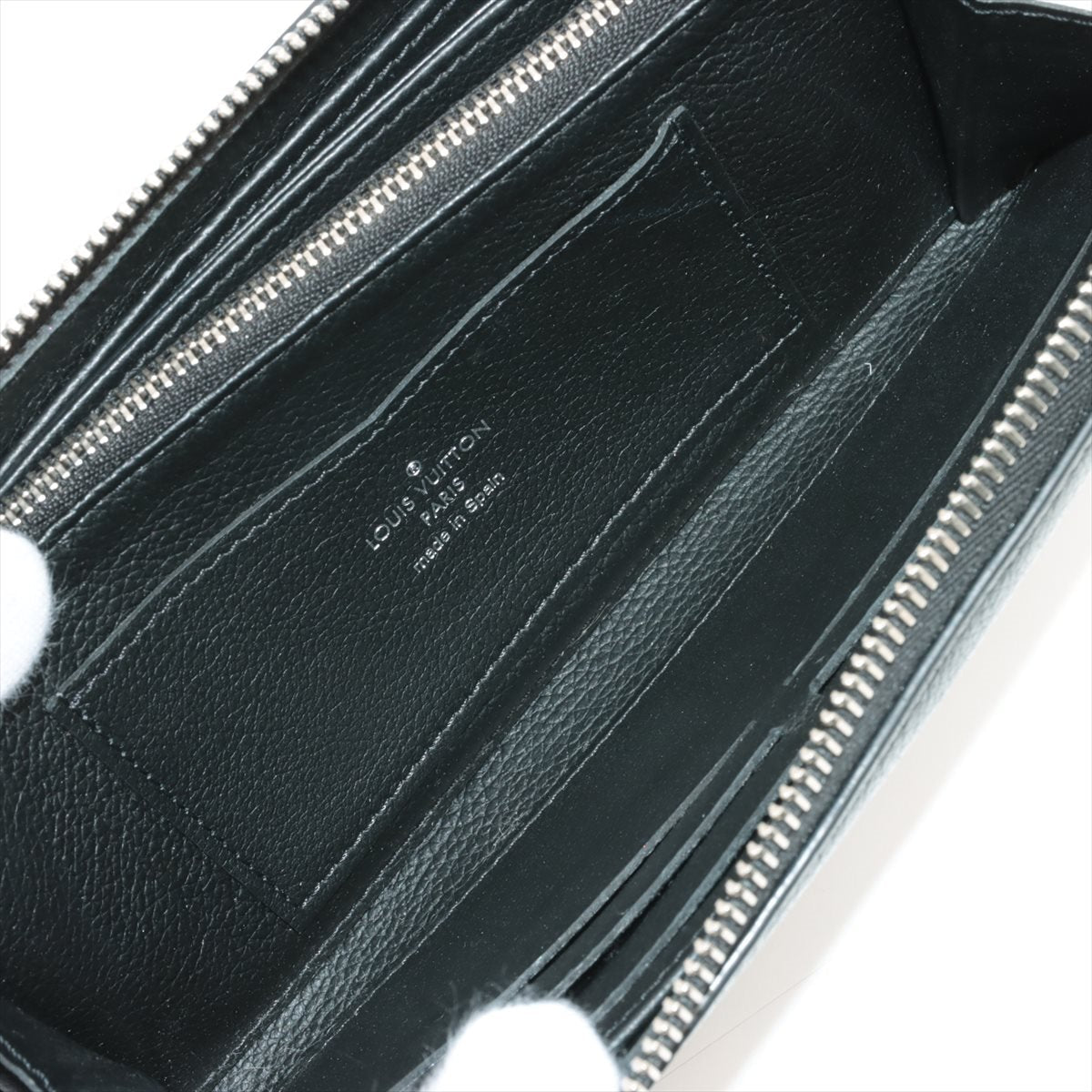 Louis Vuitton LV Logo Zippy Locky M62622 Noneir Round Zip Wallet