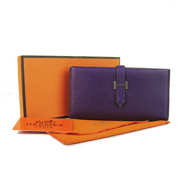 Luxury Hermes Wallet H008 Ladies Wallet Purple