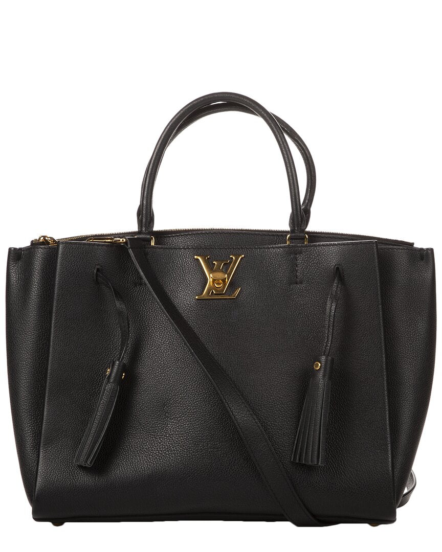 Louis Vuitton Black Calfskin Leather Lockme Tassels Tote ( )