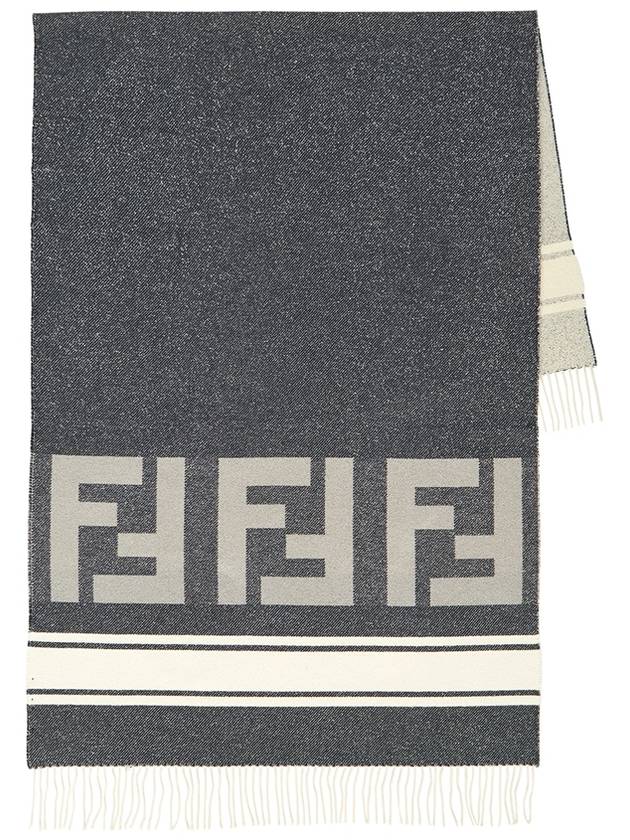 Luxury Fendi Cotton Beach Muffler Blue