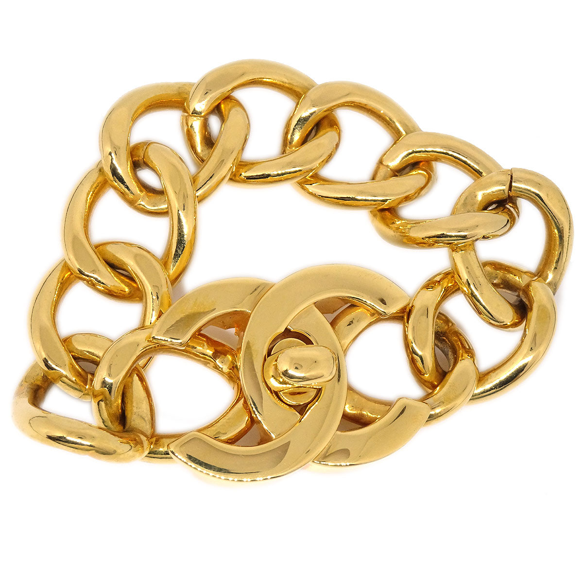 ★Luxury Chanel Turnlock Gold Bracelet 95P