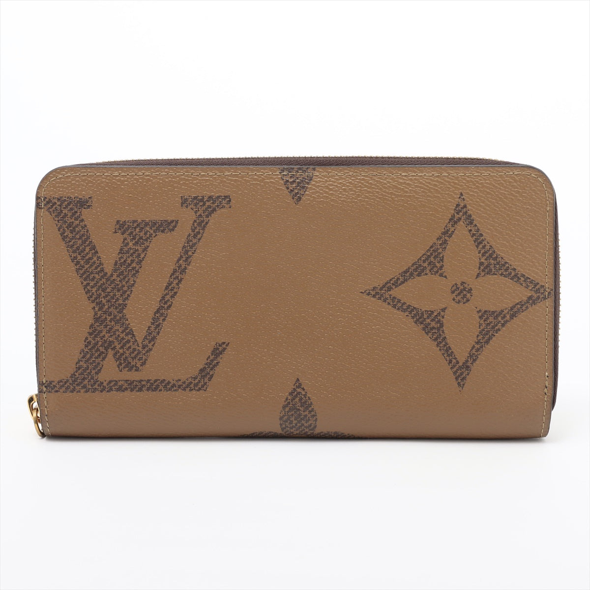 Louis Vuitton Giant Monogram Reversee Zippie Wallet M69353 Black X Brown Round Zip Wallet
