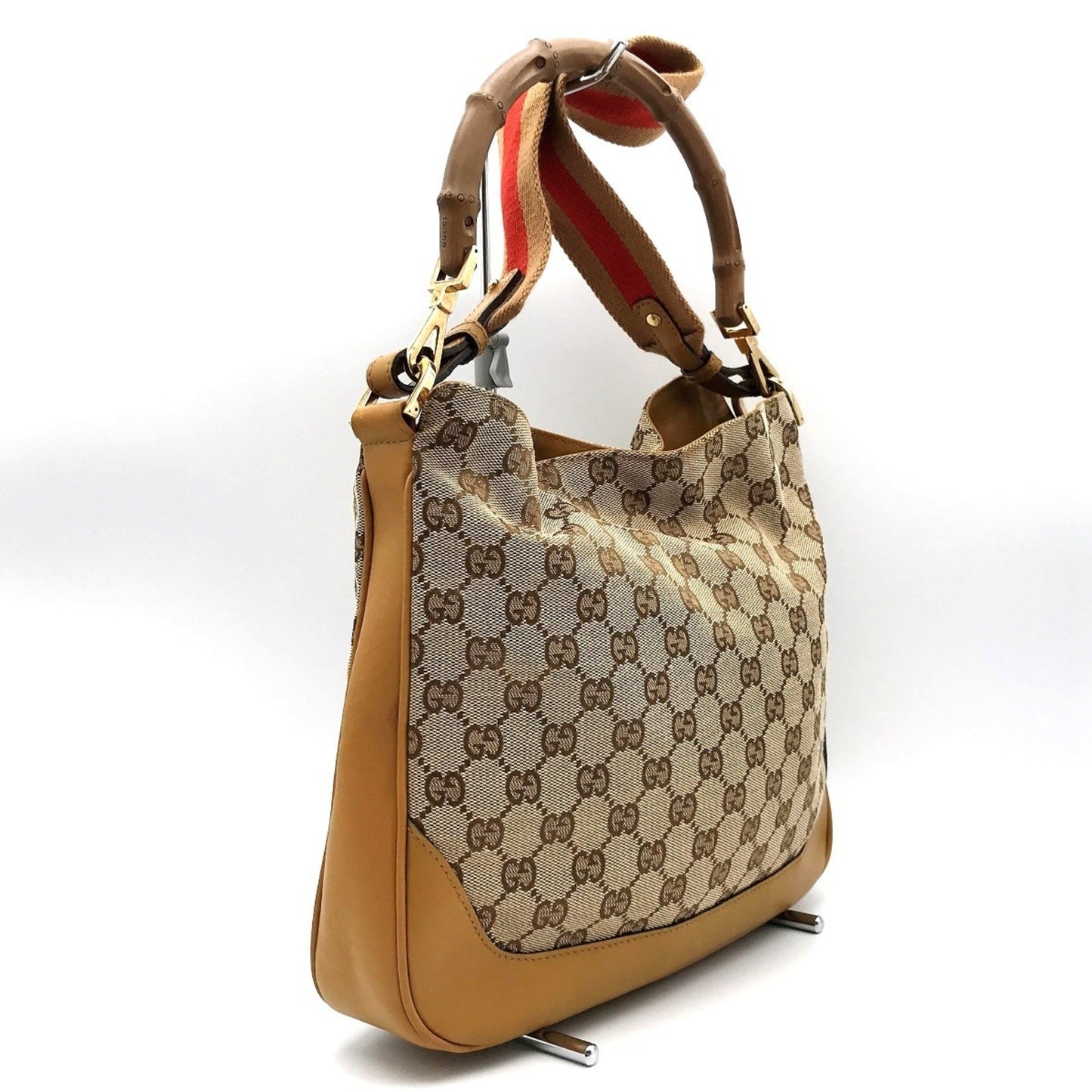 Luxury Gucci Trending 2025 Bamboo  Canvas Shoulder Bag ()