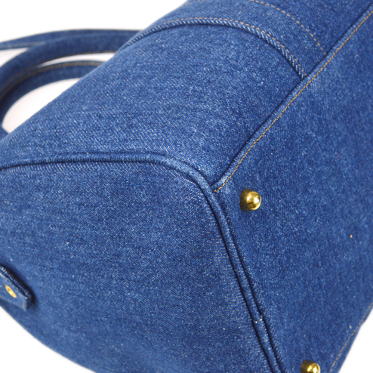 Luxury Chanel * Indigo Denim 2way Shoulder Duffle Travel Handbag