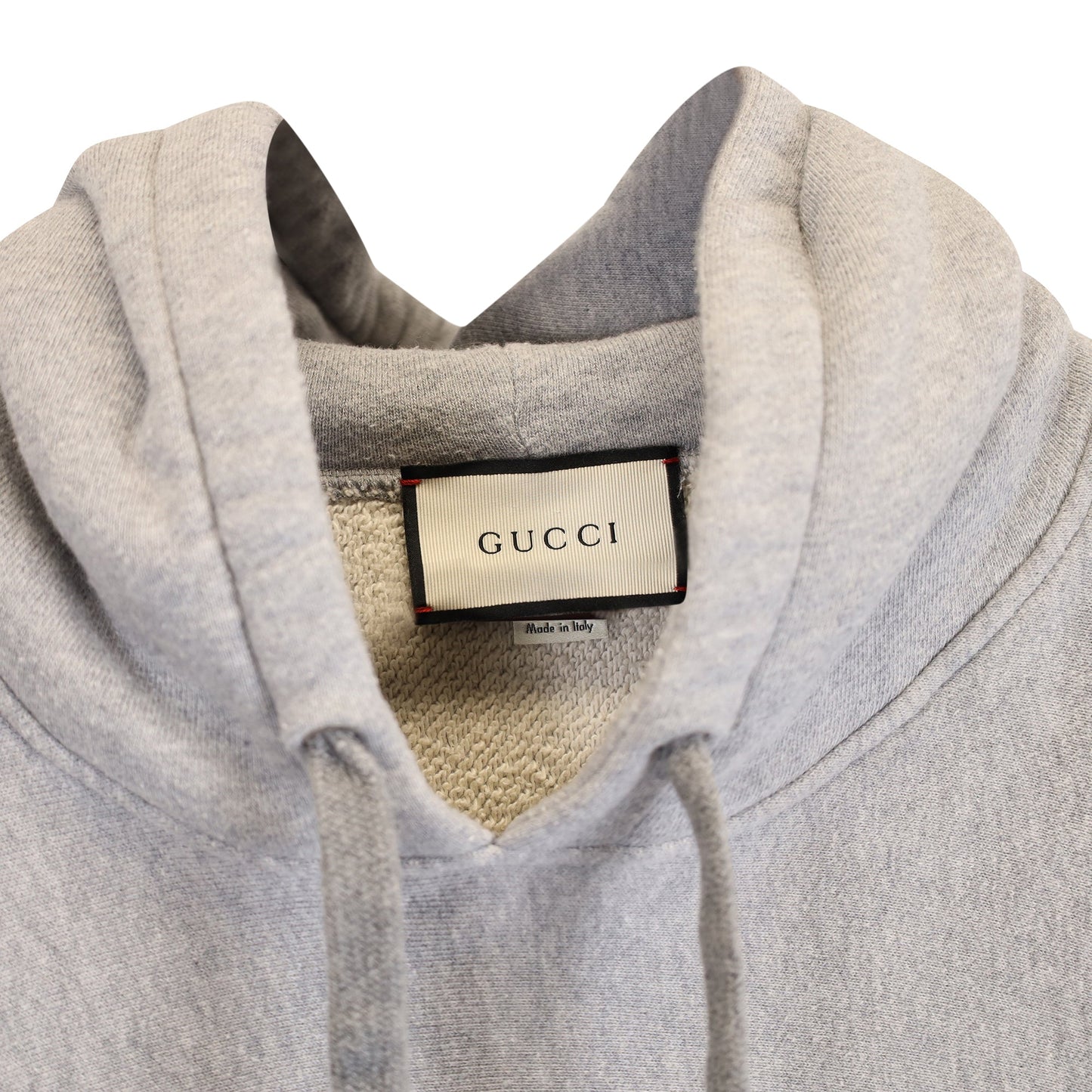 Luxury Gucci Trending 2025 Vintage Logo Embroidered Pullover Hoodie In Grey Cotton