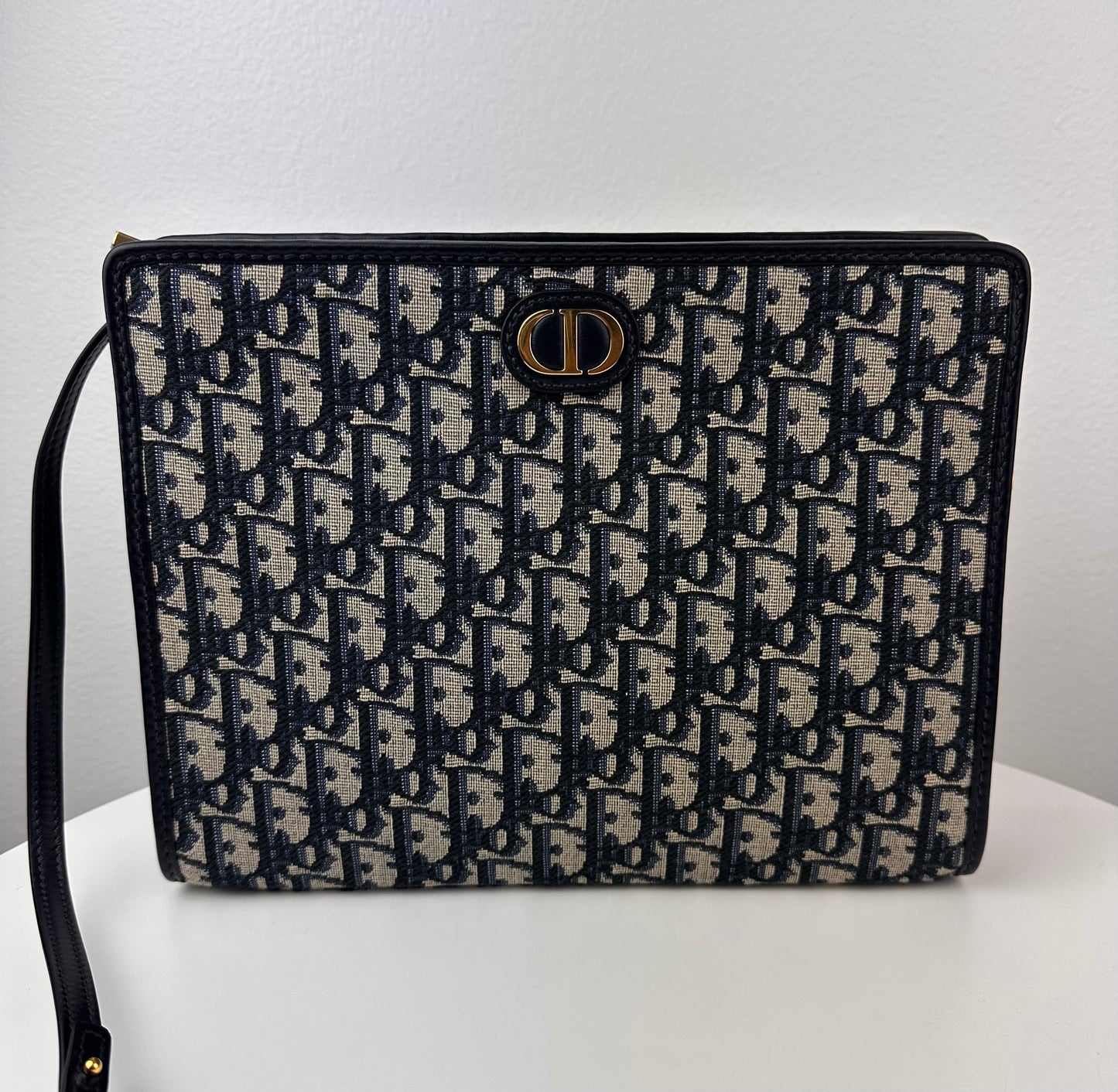 Dior 30 Montaigne pouch Blue Dior Oblique Jacquard