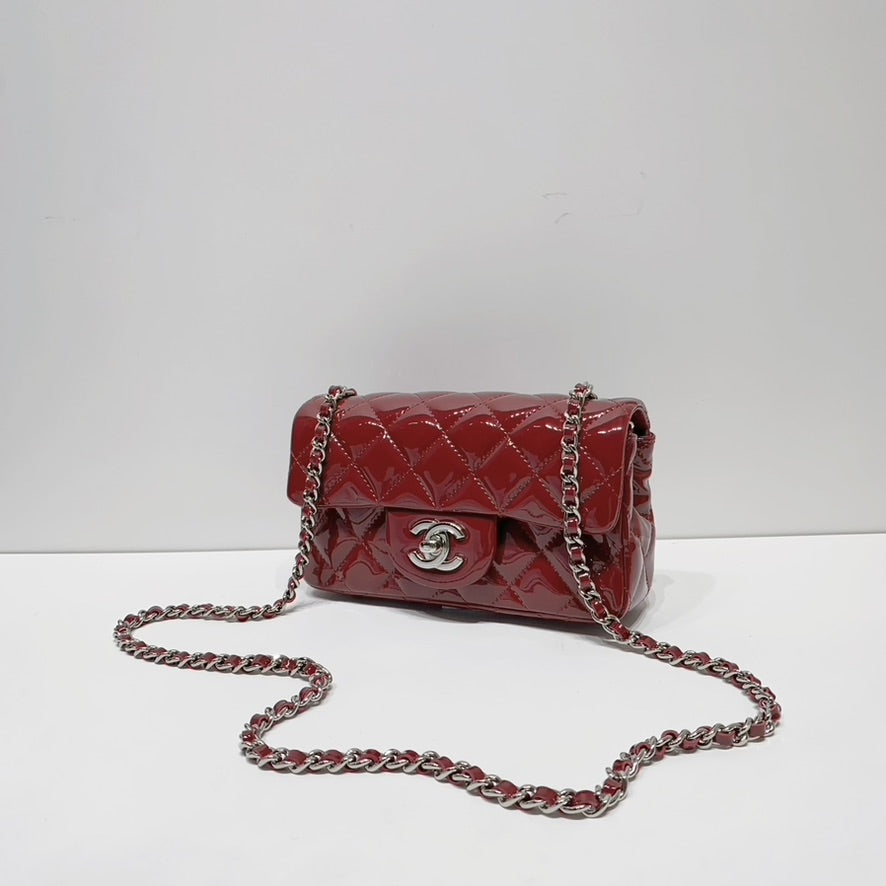 Chanel Patent Timeless Classic Mini Flap Bag