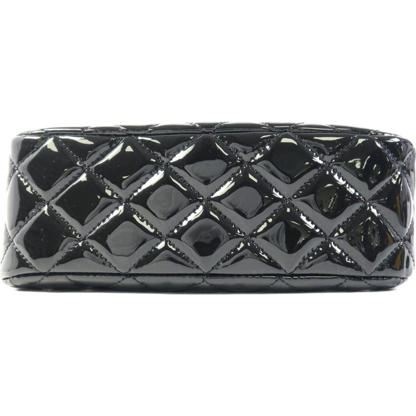 Chanel Black Quilted Patent Leather Coco De Toi Heart Square  Flap Bag