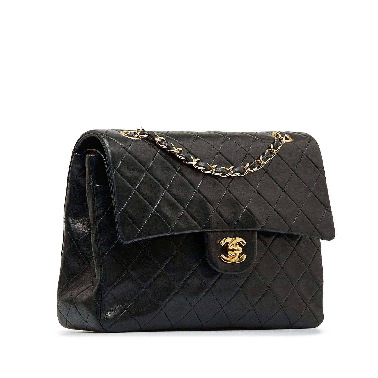 Luxury Chanel Medium Tall Classic Lambskin Double Flap Shoulder Bag